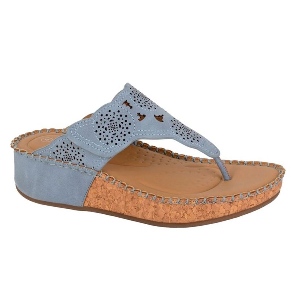Cipriata Womens/Ladies Corina PU Sandals / Blue